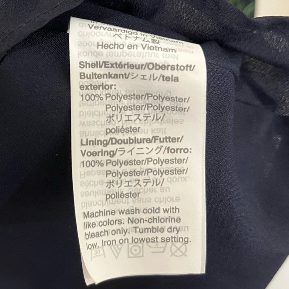 J. Crew Shirtdress in Giraffes Relaxed Fit Small Navy Blue Animal Print Boho Zoo - Picture 8 of 8